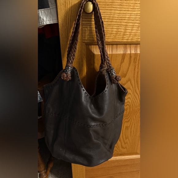 The Sak Brown Leather Hobo Bag with Braided Handle - Picture 4 of 4